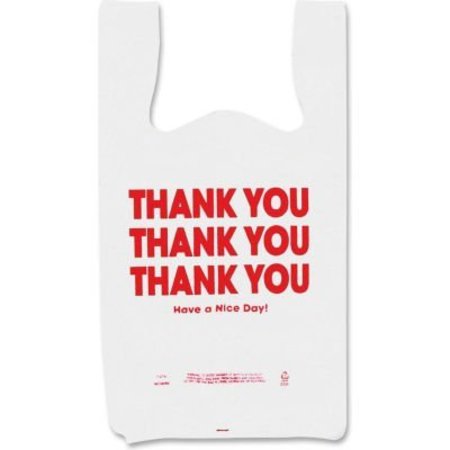 Sp Richards Cosco Printed "Thank You" Plastic Bags, 11"W x 22"L, .55 Mil, White, 250/Pack COS063036